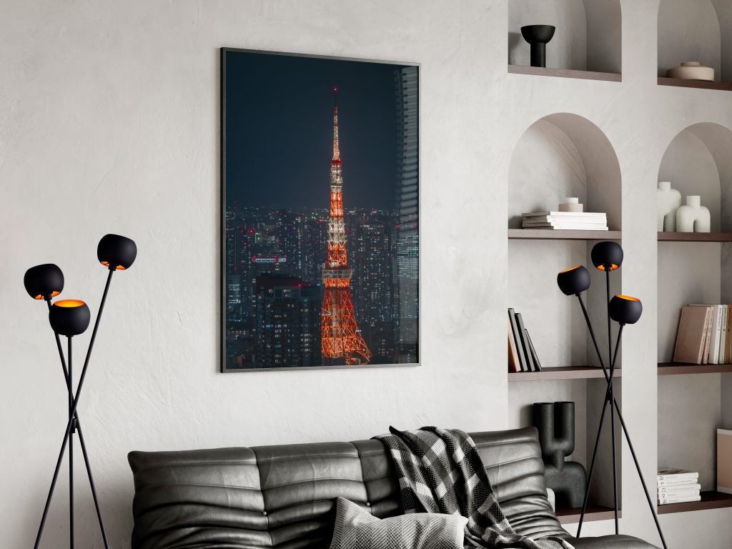 Fotografía de viaje de la Torre de Tokio en cuadro moderno 2025